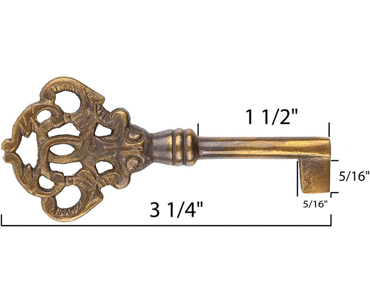 6 Vintage Skeleton Keys Assorted Solid Barrel Antique Key