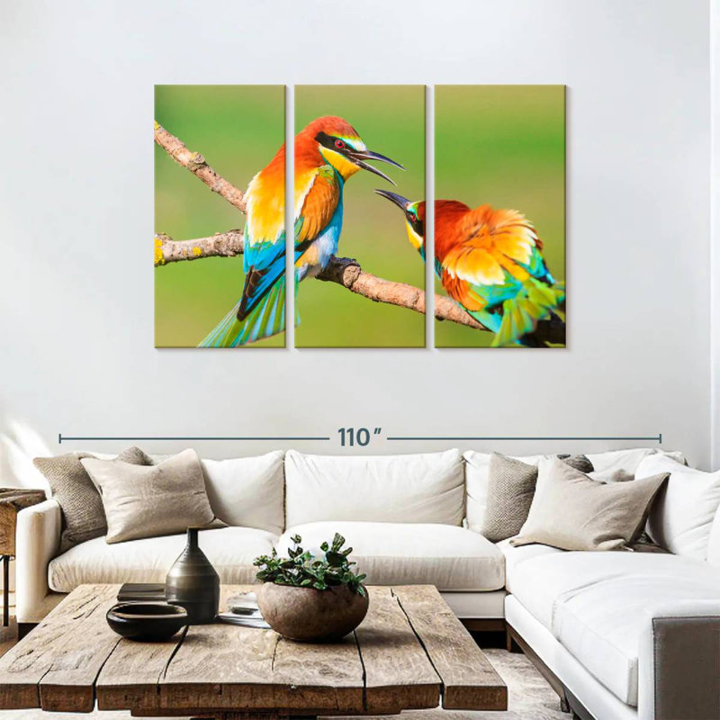 Brampt Spring Colored Birds, 48" H x 74" W