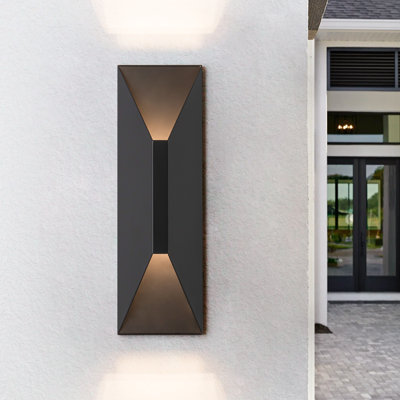 Applique murale d'extérieur 1 lumière DEL intégrée moderne 3000K