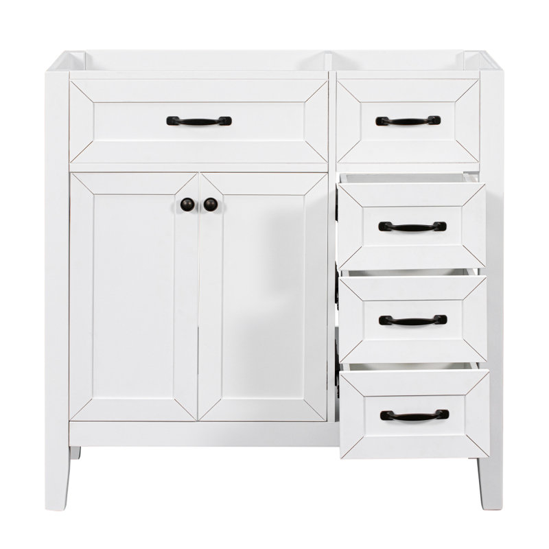 Meuble-lavabo pour salle de bain sans meuble-lavabo, Blanc/Noir