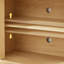 Meuble télé avec armoire à rayures verticales en bois pour la cuisine / chambre à coucher / vestibule, l 64 po x P 15 po x H 24 po.-1188225676