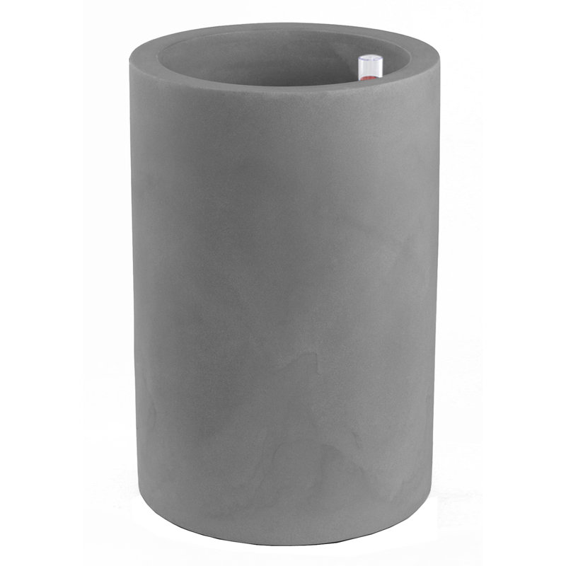 Cilindro Resin Pot Planter, Steel, 39.25" H x 19.75" W x 19.75" D