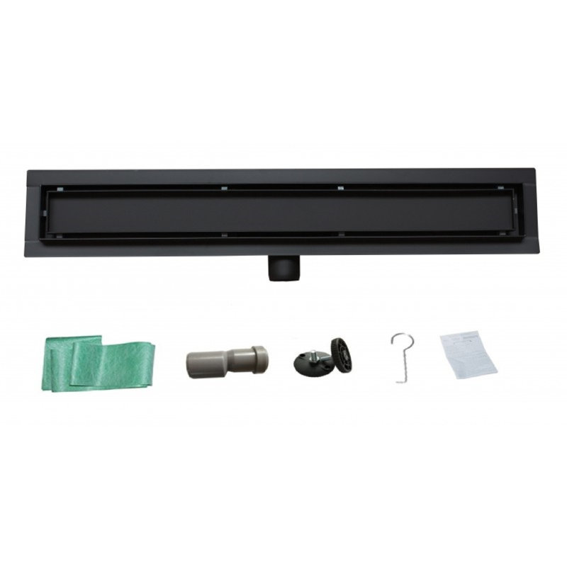Tolna Linear Grid Waste Shower Drain, 7cm H x 90cm W x 5cm D