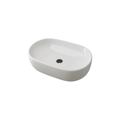 Lavabo de salle de bain ovale en céramique avec robinet et trop-plein Walbrook