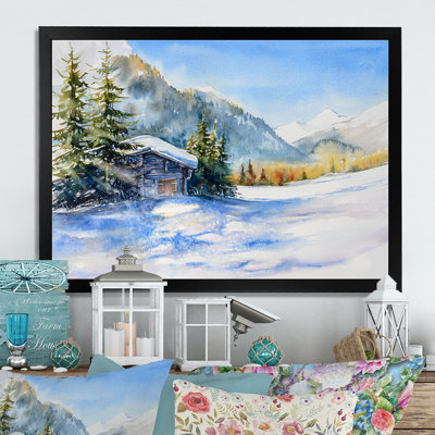 " Cottage House In Winter Landscape "