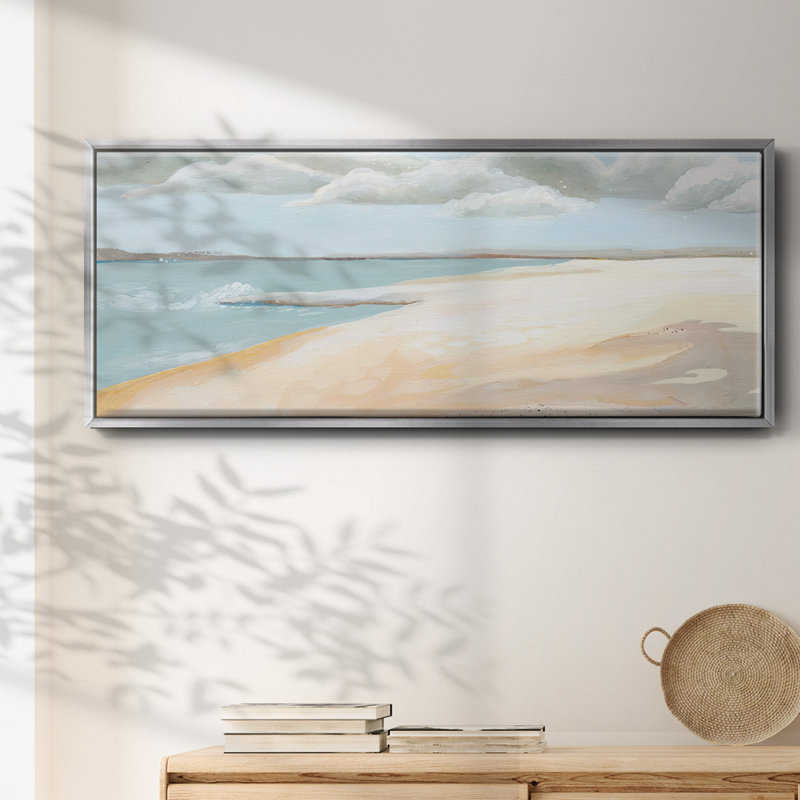 Sandy Getaway I- Framed Canvas, 20" H x 50" W