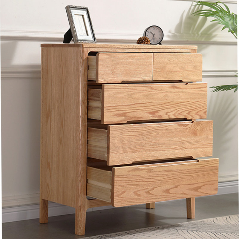 Armoire décorative simple en bois massif pour chambre à coucher