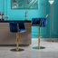 Tabourets de bar en velours à hauteur réglable avec repose-pieds chromé - Élégance moderne pour les bars à domicile