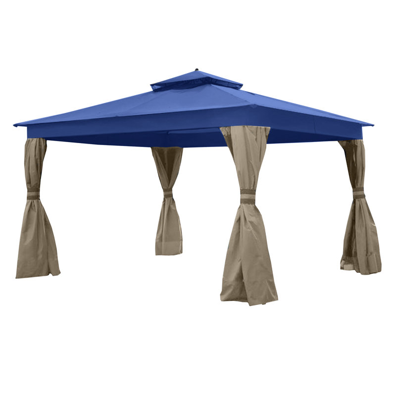 Auvent de remplacement pour pavillon de jardin Courtyard SEULEMENT, Bleu marine véritable, Tissu Riplock 350