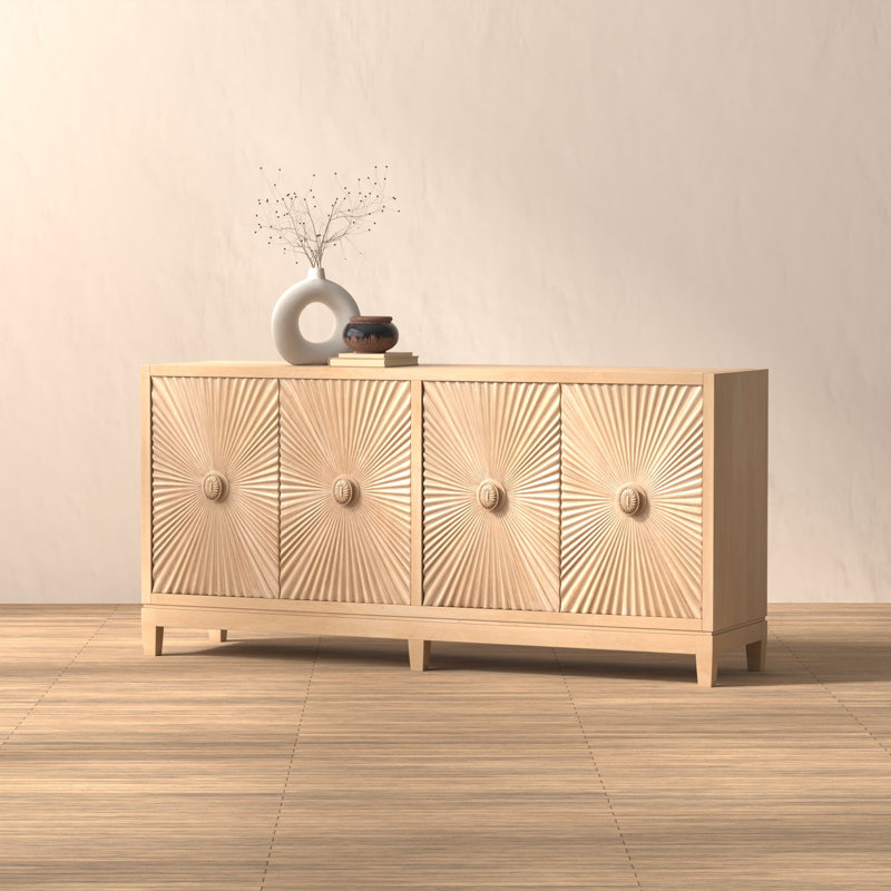 Rayon 76'' W Solid Wood Sideboard