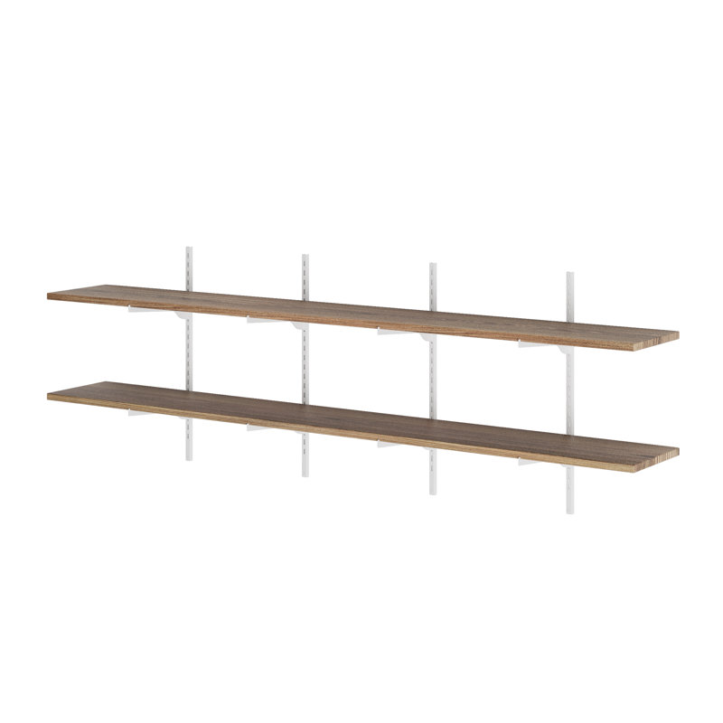 72" Long Floating Bookshelf With Adjustable Brackets, 10" Deep Real Wood Boards, Living Room & Office Storage Shelf, Multi Tier Wall Shelving Unit, Rustic And Boho Decor, Wall Mounted, Home Organization Shelf, Burnt