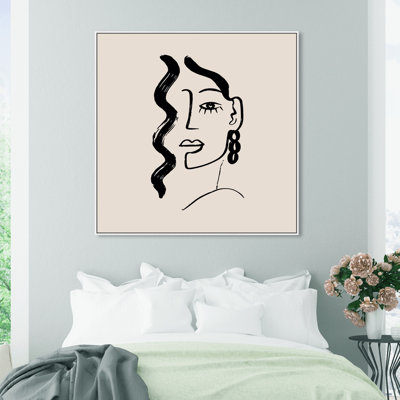 " Line Art Portrait 'Her Face' " by Oliver Gal Painting Print