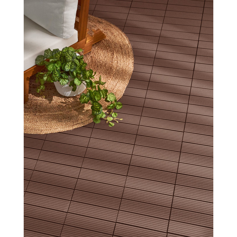 Outdoor Flooring ATELETA Wood-Plastic Composite (WPC), Brown