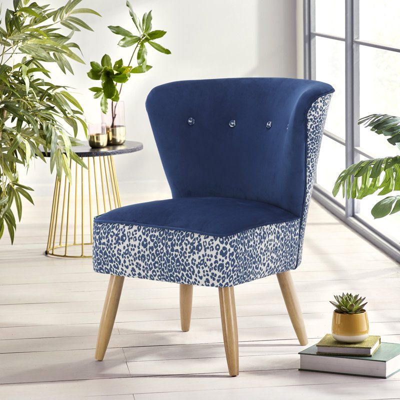 Aaeden Upholstered Accent Chair, Blue