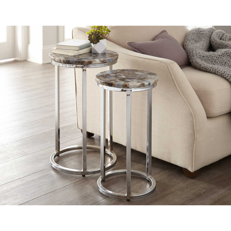 Onyx Agate Top Nesting Table