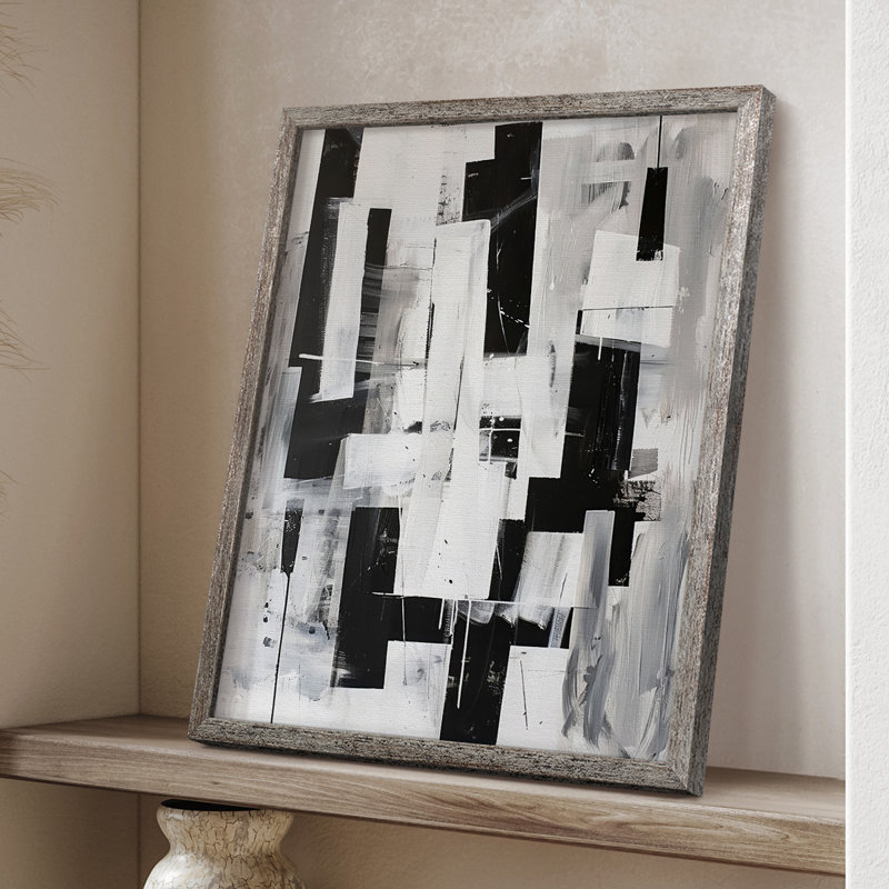 ABSTRACT Series XXX, reproduction encadrée - bois massif, H 30 po x l 24 po