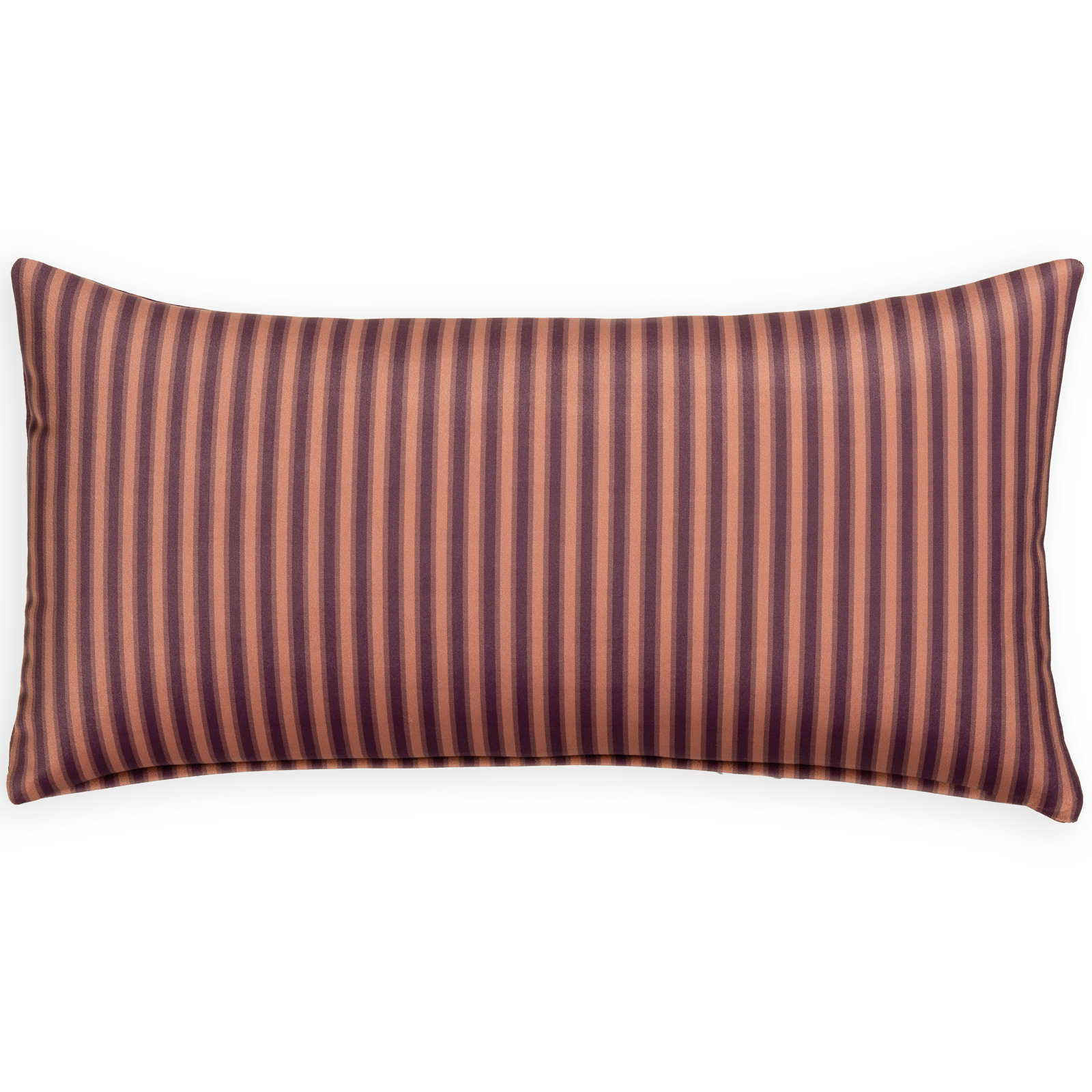 Mayfair Meadow  Throw Pillow, Feather, Cherry Stripe, 26" x 14"