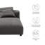 Chaise longue modulaire rembourrée en tissu Solace-101704624