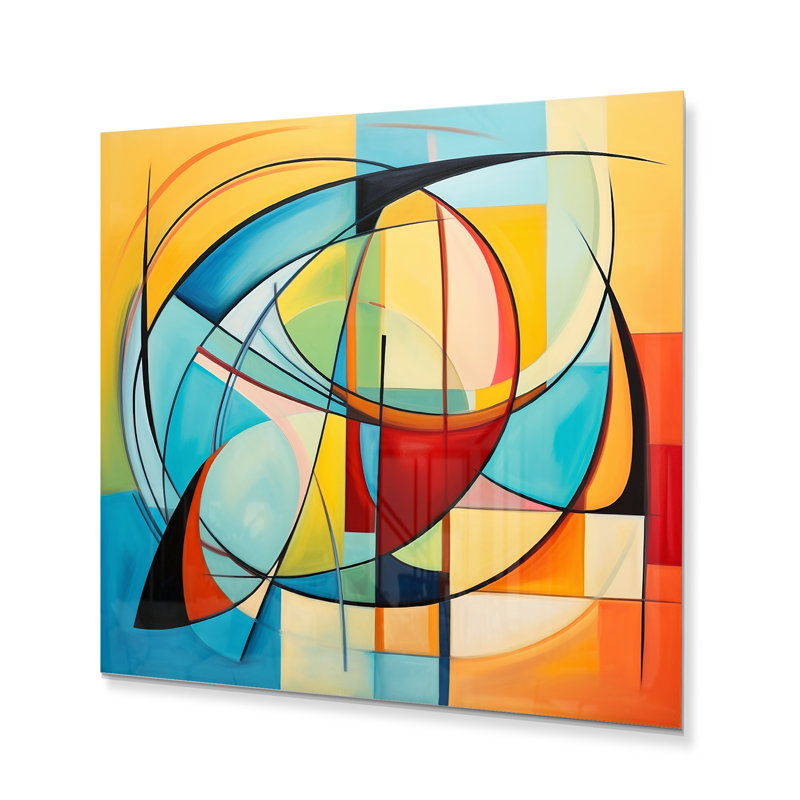 Colourful Mid Century Abstract Essence I, 16" H x 16" W x 1" D