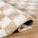Beige Block Shag Rug – Medium Pile, Soft Texture, Kid & Pet Friendly