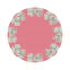 Sous-verres ronds en cuir rose-119015301