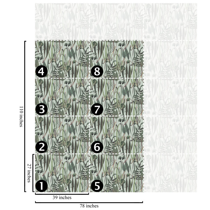 Botanical Wallpaper Sage Green