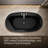 66" x 36" Drop In Undermount Air Cast Iron Bathtub with Heater-51704165