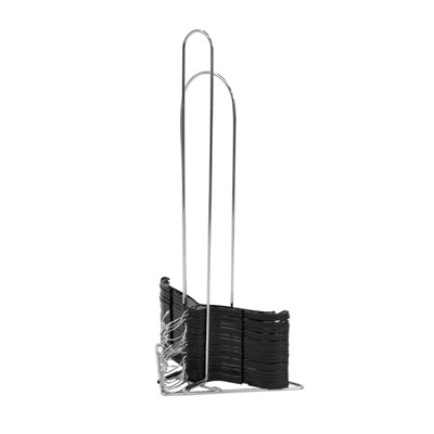 Chrome Clothing Hanger Holder (Fits 50-75 Hangers) – Lightweight And Portable Laundry Room And Retail Hanger Organizer Stacker – For Adult Size Hangers