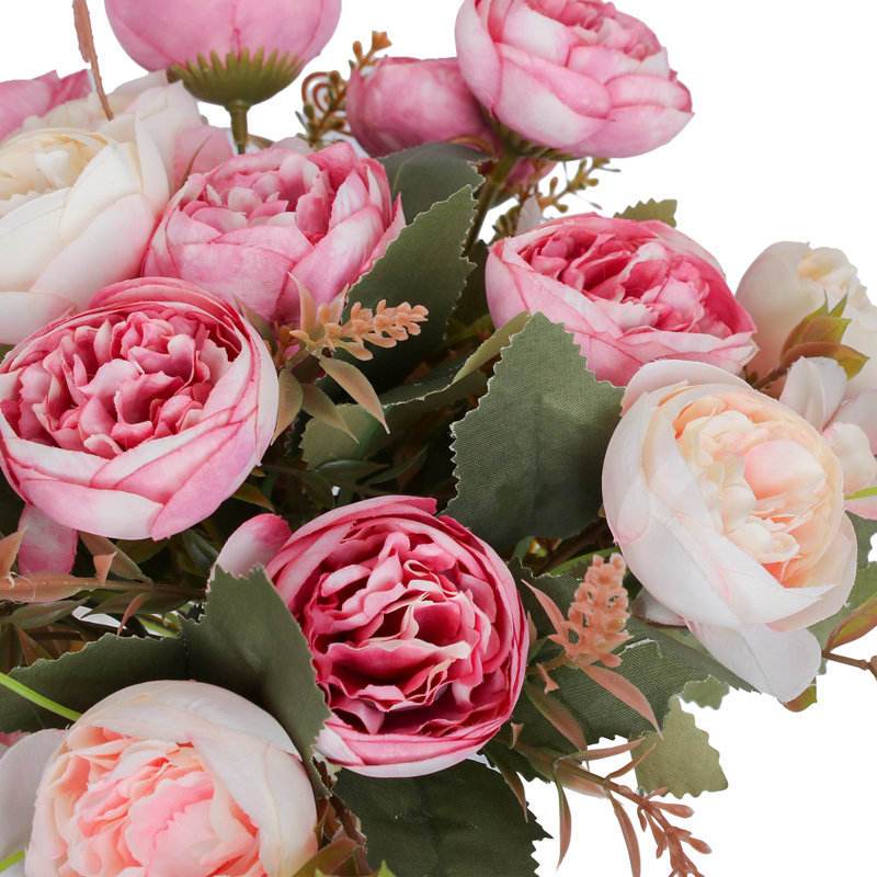 Arrangement de fausses pivoines (ensemble de 3), Rose