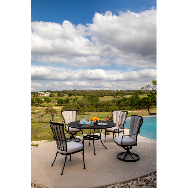 Monterra Outdoor Dining Armchair, Carbon Black, Harris Stone