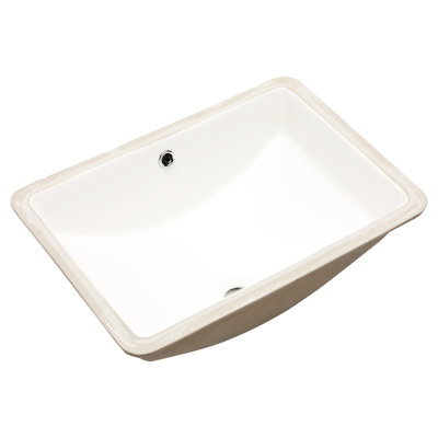 Lavabo de salle de bain en céramique 20,39 "X 15" avec trop-plein - Teinture, Acide, pour salle de bain 20,39X15x7,6, rectangulaire,