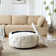 Aolaith Upholstered Storage Swivel Coffee Table With 4 Small Ottomans