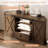 Corner TV Stand For 65 Inch TV - With Sliding Barn Door - Wood Entertainment Center - Media Console Cabinet - 58"X16"X31.5"H-642195347