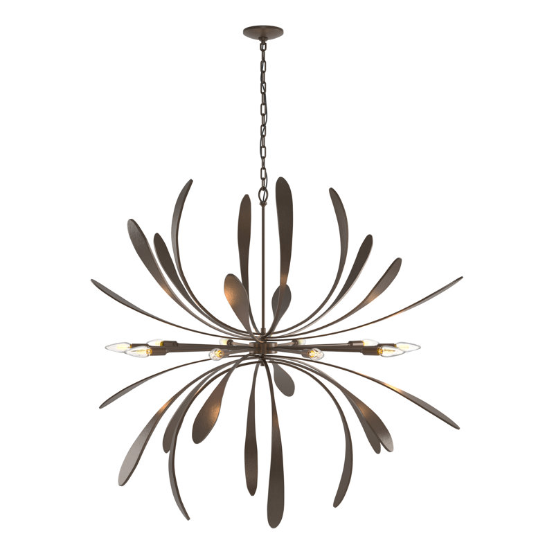 Dahlia Sputnik Sphere Chandelier, Bronze, 40.8" H x 48.9" W x 48.9" D