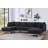 Helena Black Sherpa 124"W Double Chaise U-Shape Sectional Sofa