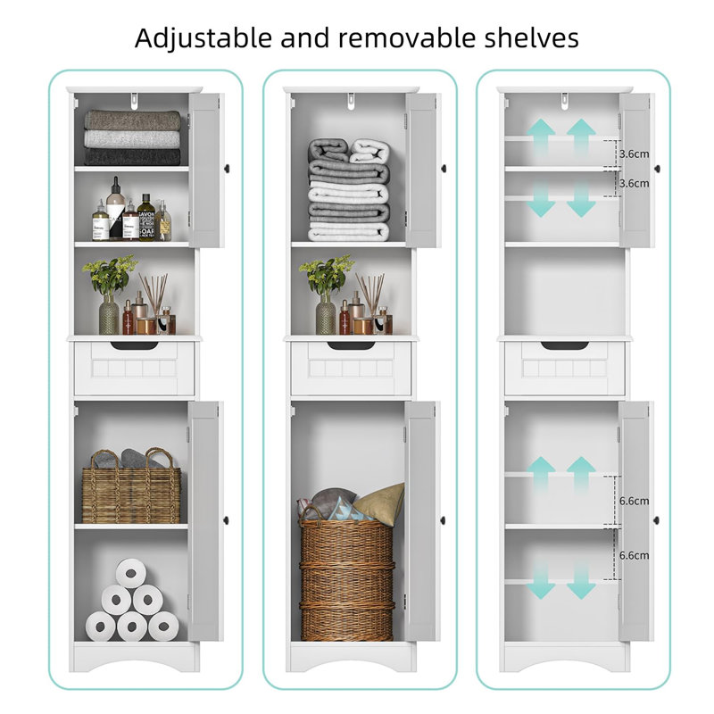 Armoire de rangement 67 po, Blanc
