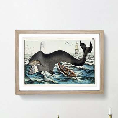 Hunting a Whale - Framed Print