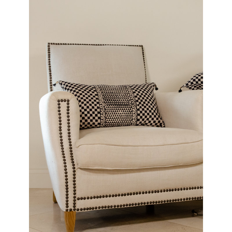 Housse de coussin lombaire gris anthracite Samburi