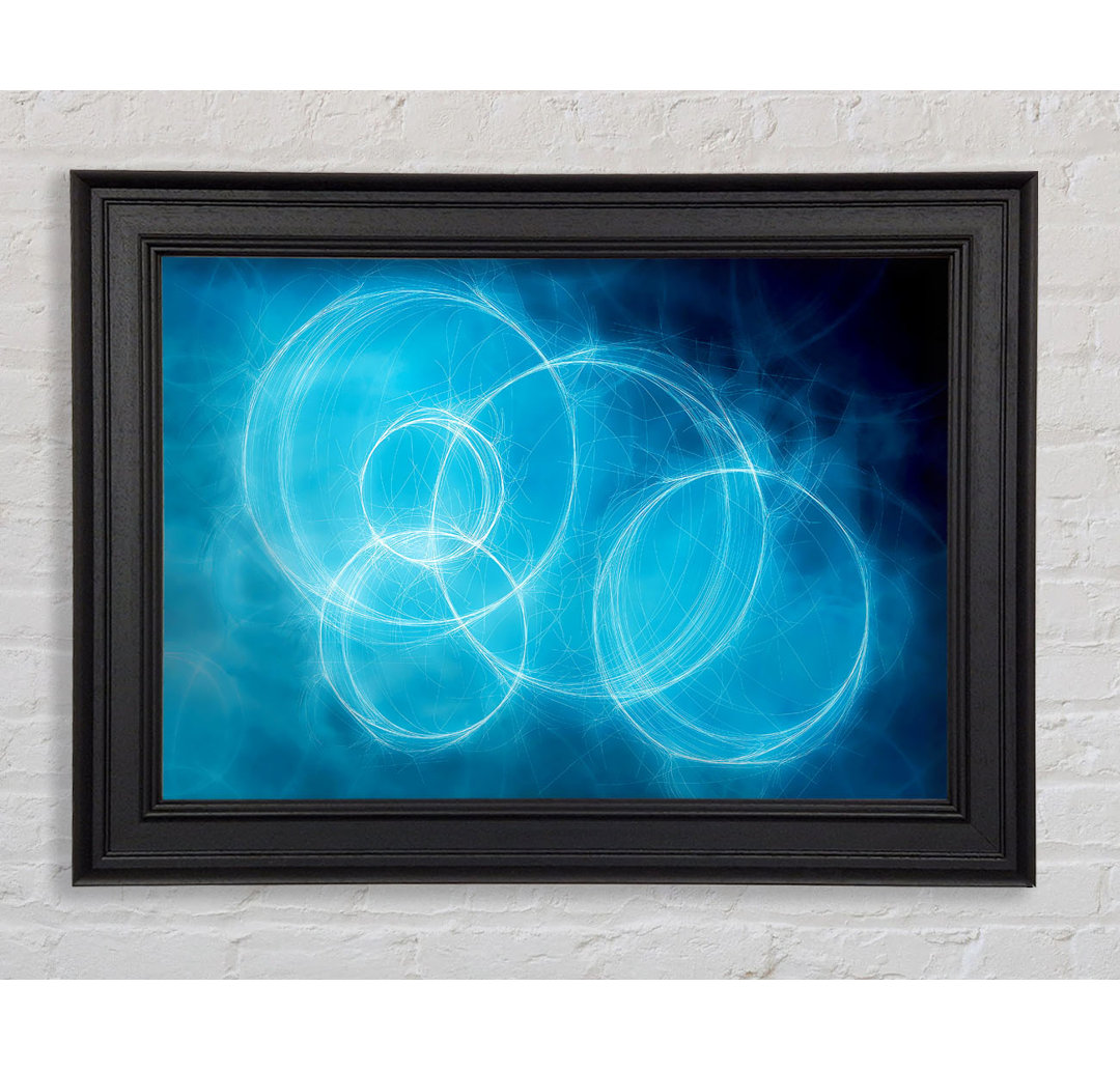 Gerahmtes Wandbild Blue Circular Elusion