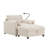 Chenille Armchair With Ottoman-541482963