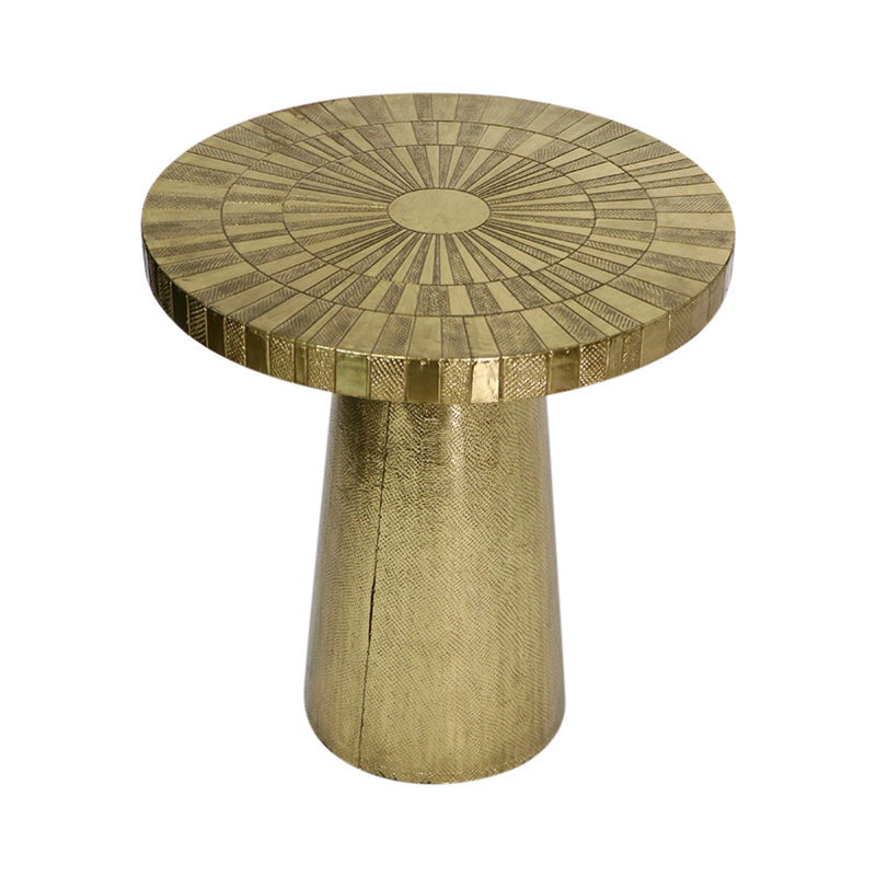 Solid Wood End Table, Gold