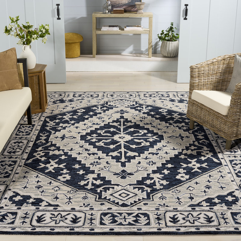 Metro 474 Hand Tufted 80% Wool; 20% Cotton Oriental Rug, Rectangle 8' x 10'