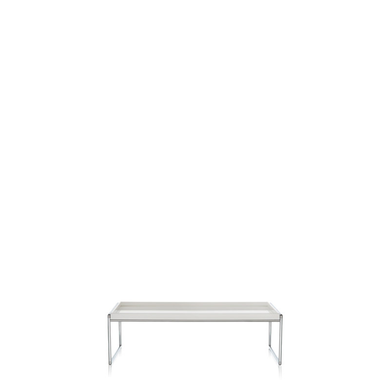 Trays Coffee Table, White, 10" H x 31.5" L x 15.75" W