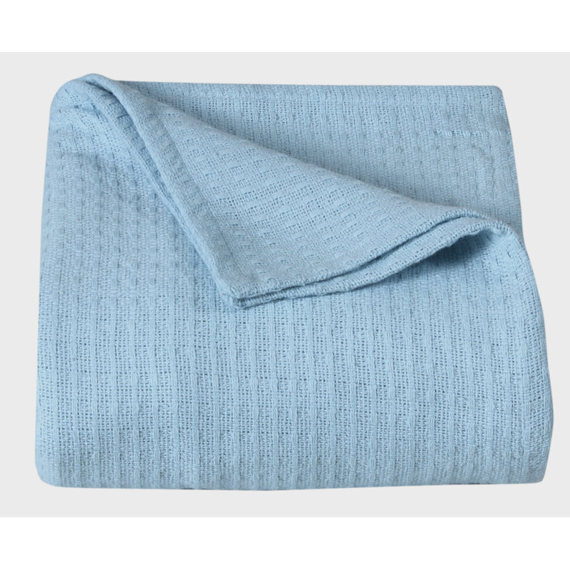 Couverture 100% coton Ariza Sleep, Grand, Bleu clair