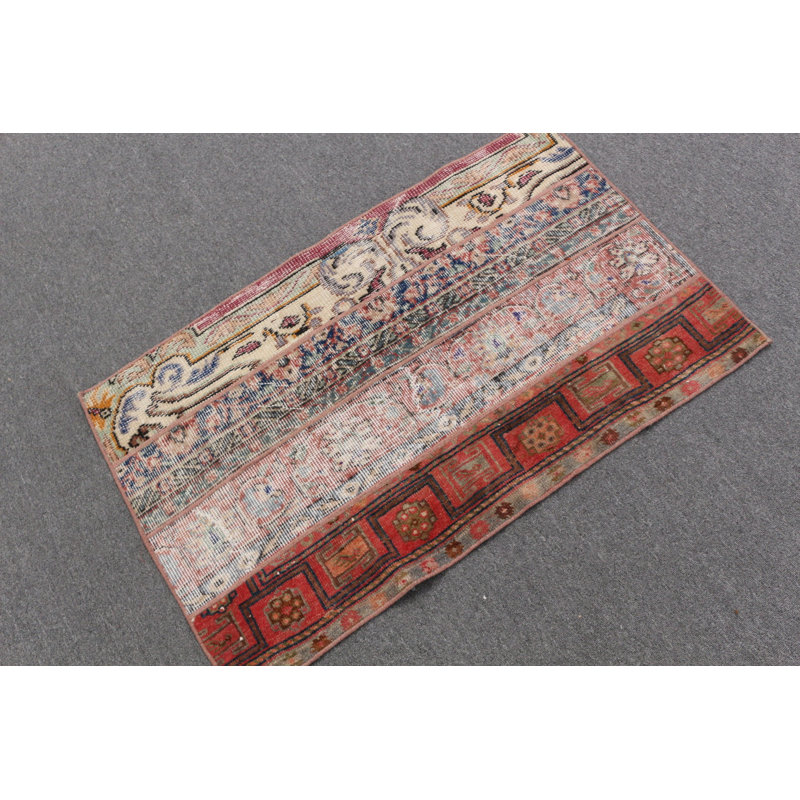 Tapis-cadeau rouge bohémien: petit tapis turc idéal pour le salon ou comme entrée élégante