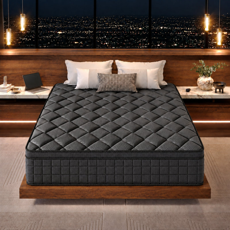14'' Medium Pocket Spring Hybrid Mattress in a Box with CertiPUR-US Certified Foam, 14", Queen