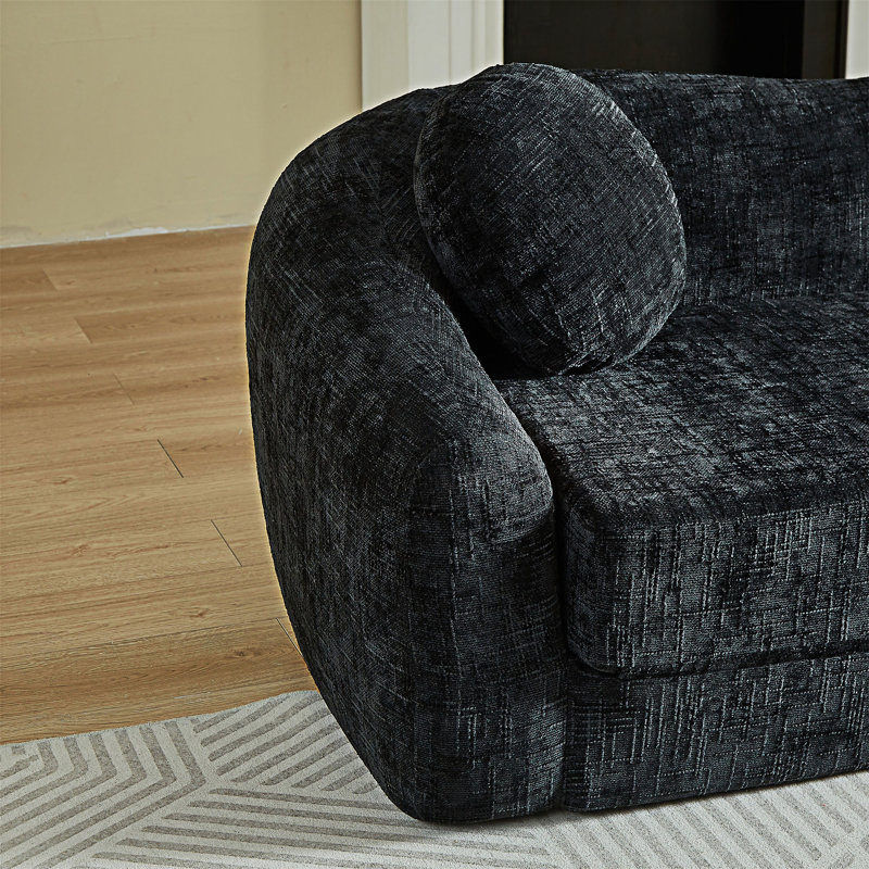 Canapé-lit convertible, Chenille noir