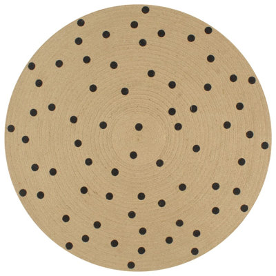 Round Lindenfield Polka Dots Area Rug