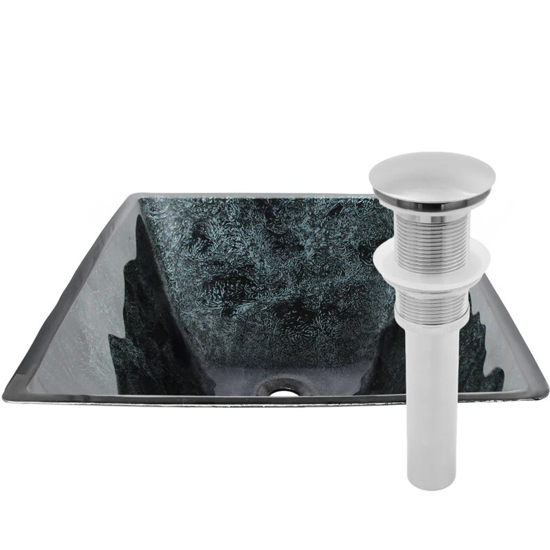 Novatto CORVO 16.75'' Square Bathroom Sink, Brushed Nickel