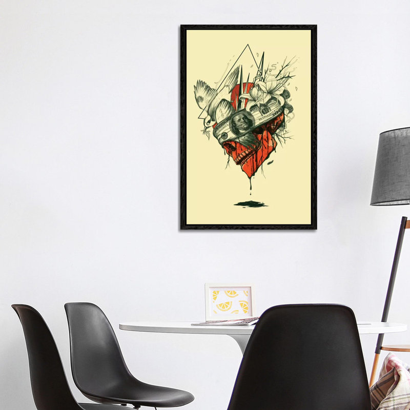Blind by Nicebleed - Print on Canvas, 101.6cm H x 66.04cm W x 3.81cm D, Black Framed
